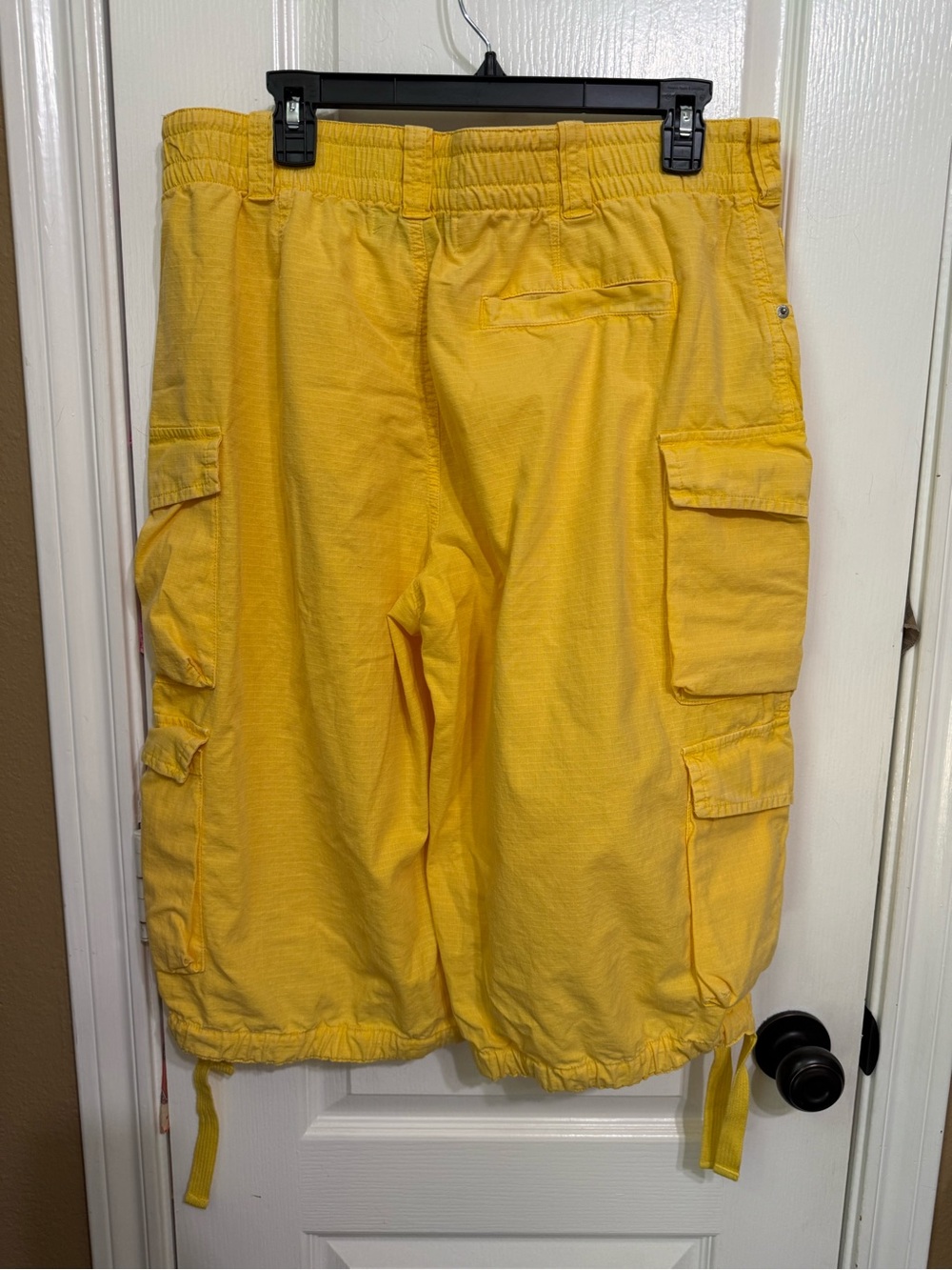 H016 BDG L w18 Yellow Cargo Bermuda Shorts Pants - Picture 5 of 12